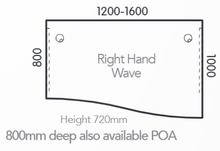 Load image into Gallery viewer, Alpine Cantilever Wave Desk 1000
