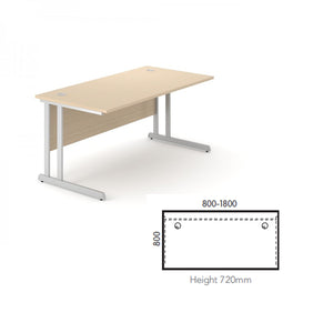 Alpine Straight Cantilever Desk
